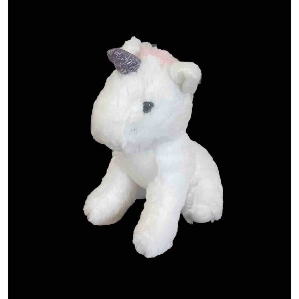 Megatoys White Pink Unicorn Lovey 6" Plush Stuffed Animal Toy